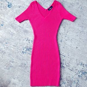 Neon Pink Lulus Sweater Dress